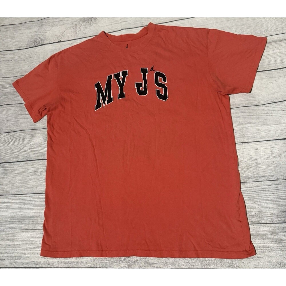 Nike Air Jordan Mens MY J'S Stitched Logo Short Sleeve T-Shirt Size 2XL Defect